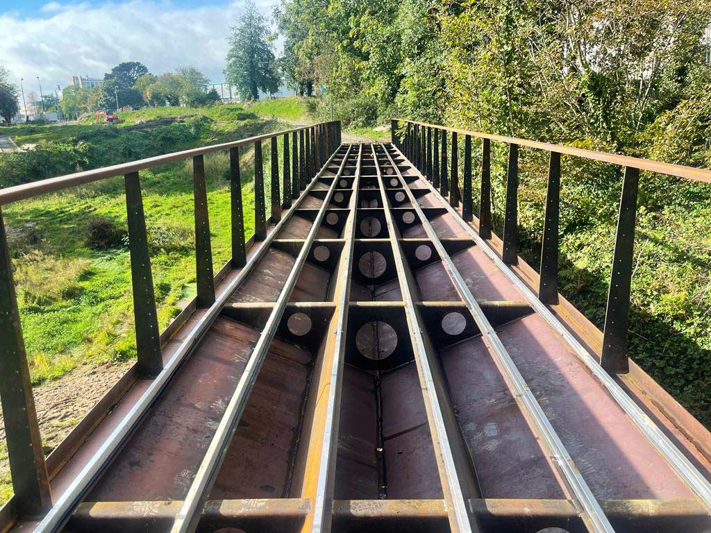 Passerelle de franchissement en corten - Brest